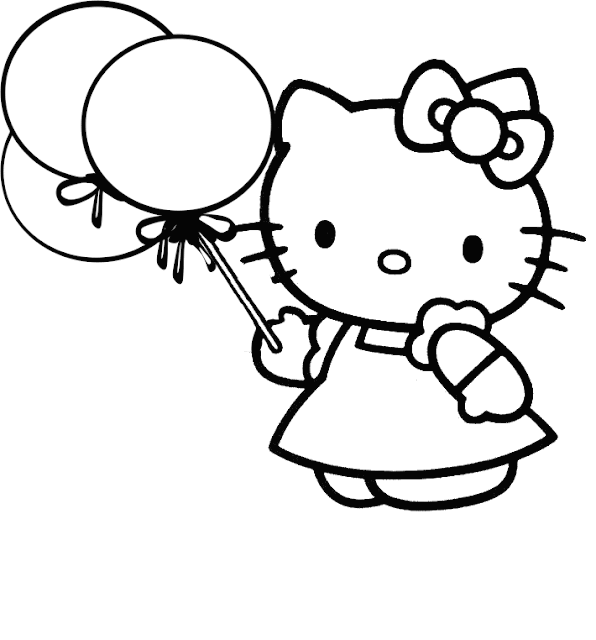 Hello Kitty Themed Coloring Pages