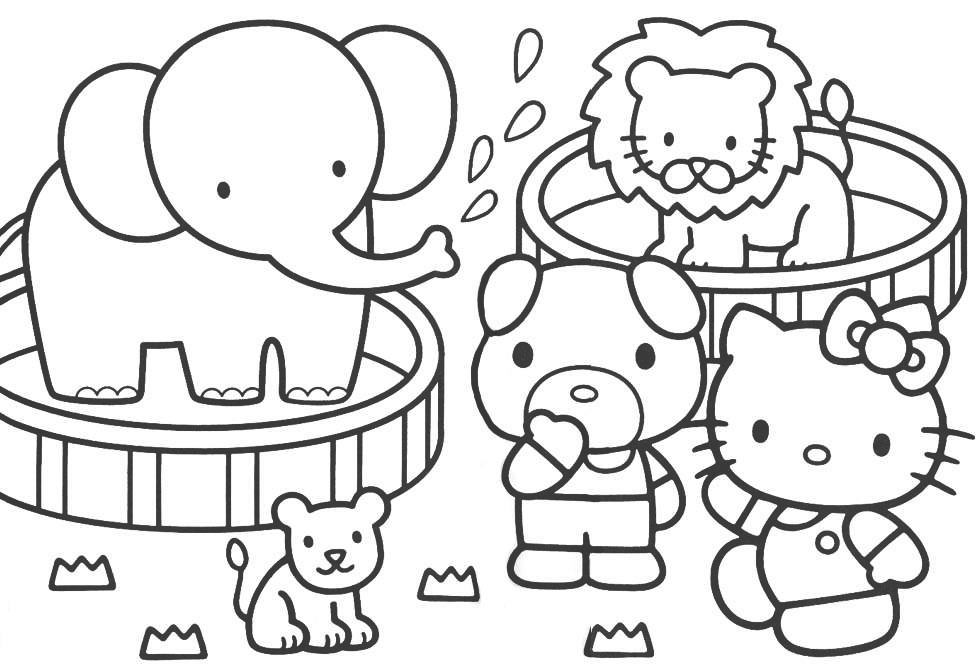 Fashion Pictures: hello kitty and friends coloring