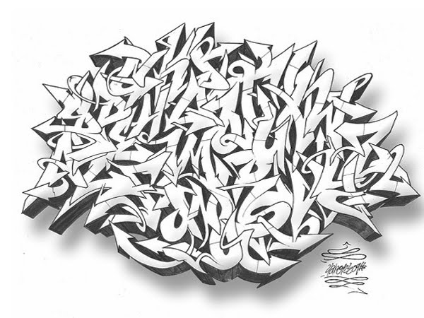 Graffiti Alphabet Tutorial. A Sketch Graffiti Alphabet