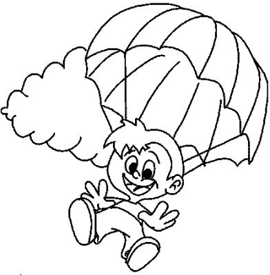 Transmissionpress Parachute Boy Kids Coloring Pages
