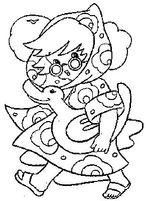 windy day coloring page