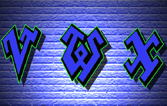 Letras de Graffiti V W X letras de graffiti. Letras de Graffiti V W X