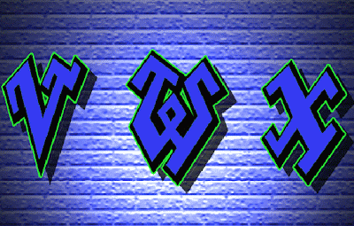 Letras de Graffiti Alphabet A - Z (A B C D E F G H I J K L M N O P Q R