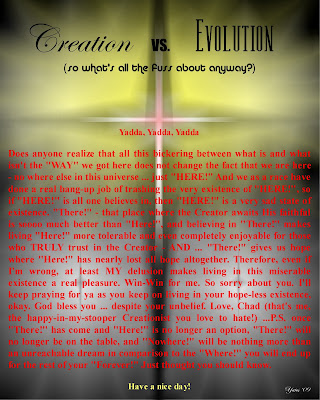 Evolution vs creationism essay
