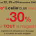 -30% chez Celio du 22 au 24 décembre 2008