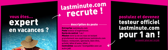 LastMinute.com recrute des testeurs