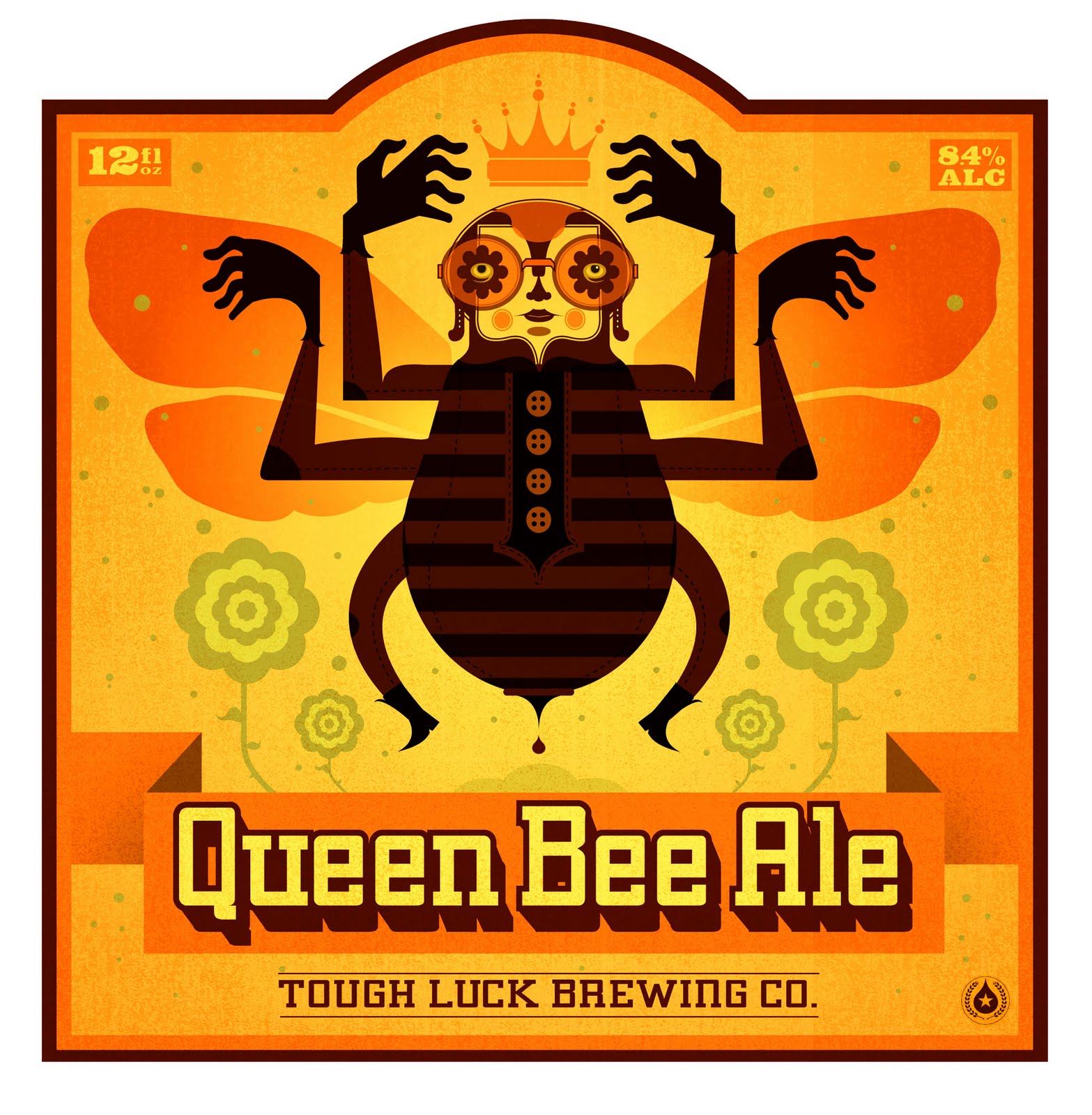 Graham Erwin Tough Luck Beer Labels Queen Bee Ale