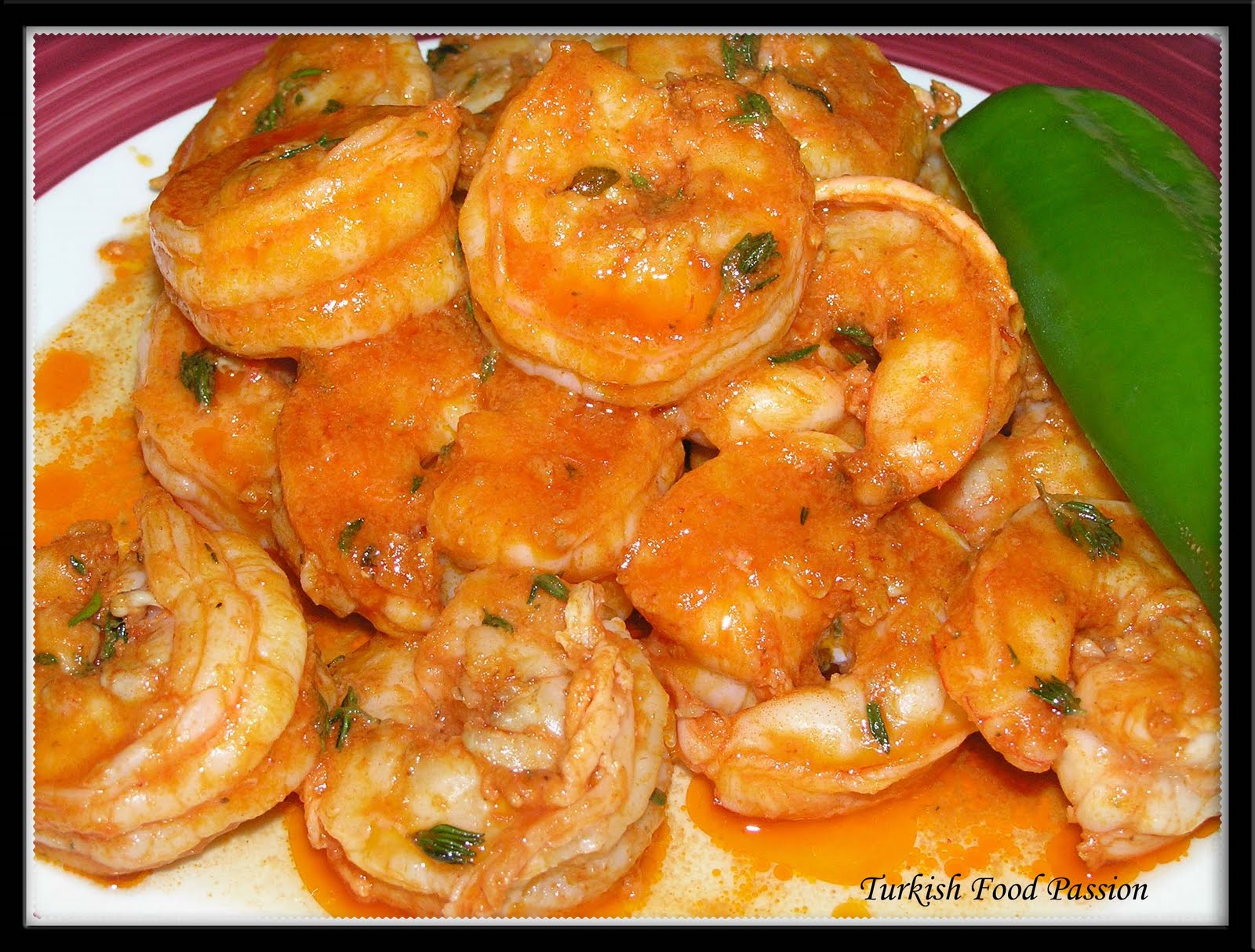 Turkish Food Passion Shrimp in Red Sauce (Salçalı Karides)