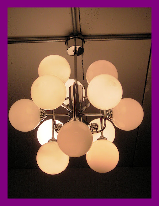 CEILING LIGHT- 12 OPALIN GLASS GLOBES - Circa 1960 - France - Designer: Unknown - SOLD