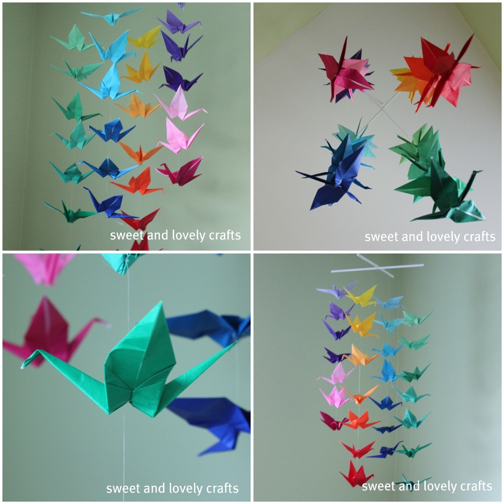 sweet and lovely crafts origami crane mobile