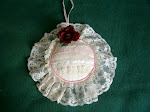 Victorian brooch cushion