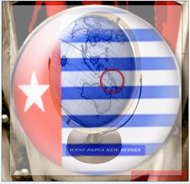 WEST PAPUA FLAG AND GLOBE