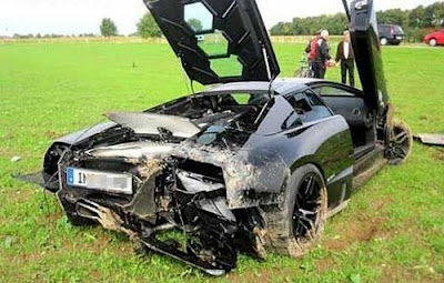 Accident  Lamborghini Murcielago LP670 SV-4 in Germany