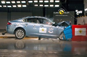 Jaguar XF, unfortunately, only four stars from Euro NCAP crash test