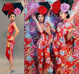 bodypainting chinese costume