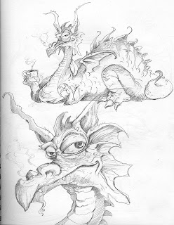 sketching dragons