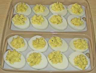 Homemade deviled eggs