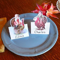 Picture Name Cards for Thanksgiving