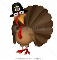 Thanksgiving Cartoon Turkey Cards