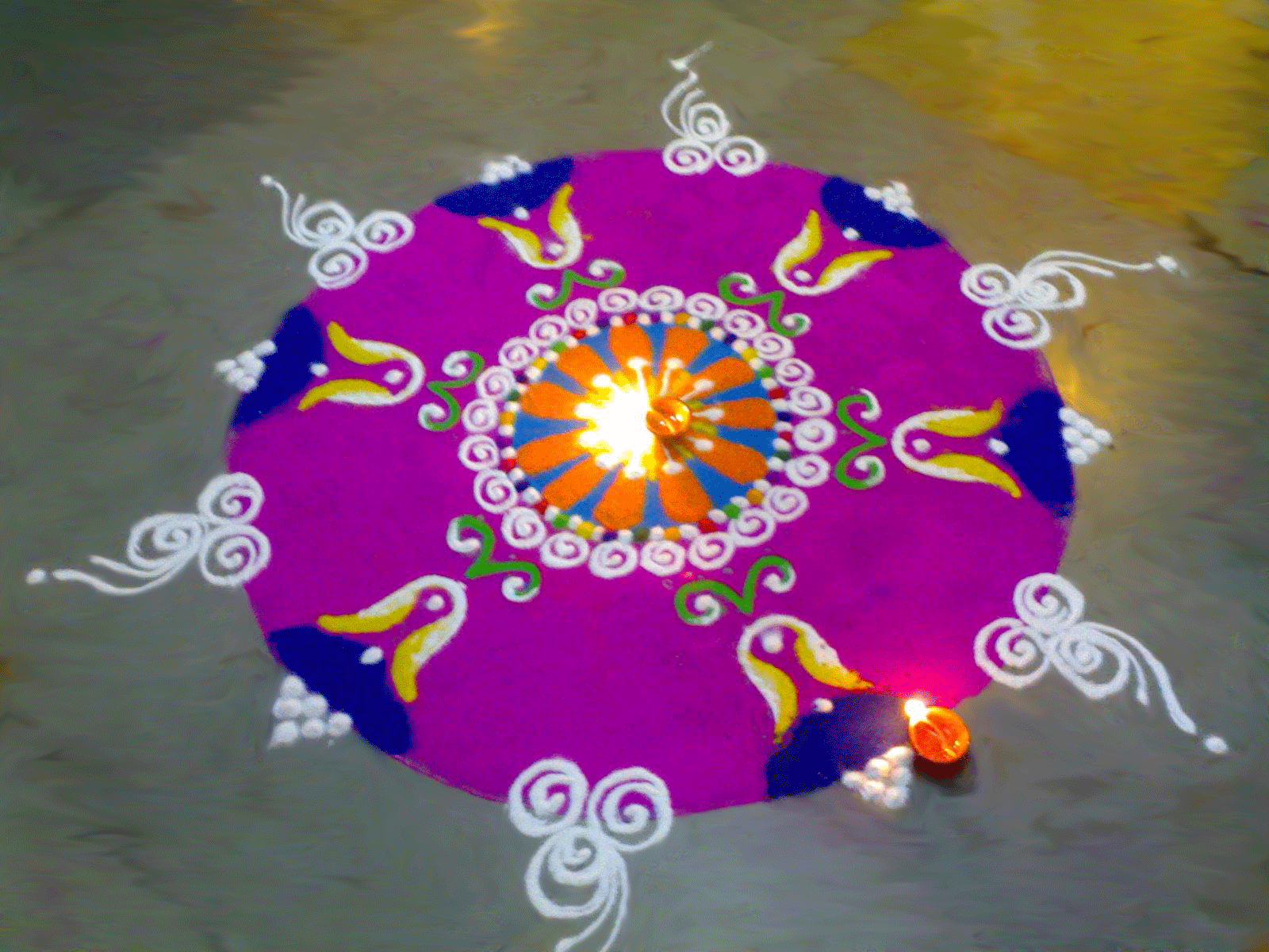 Diwali Rangoli Designs with Dots