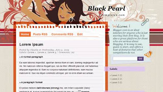Black Pearl Blogger Template