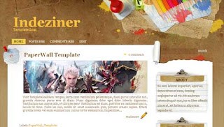 Paper Wall Blogger Template