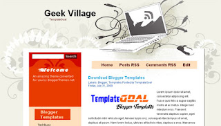 Geek Village - New Computers Blogger Template