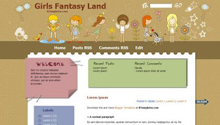 Girls Fantasy Land Blogger Template