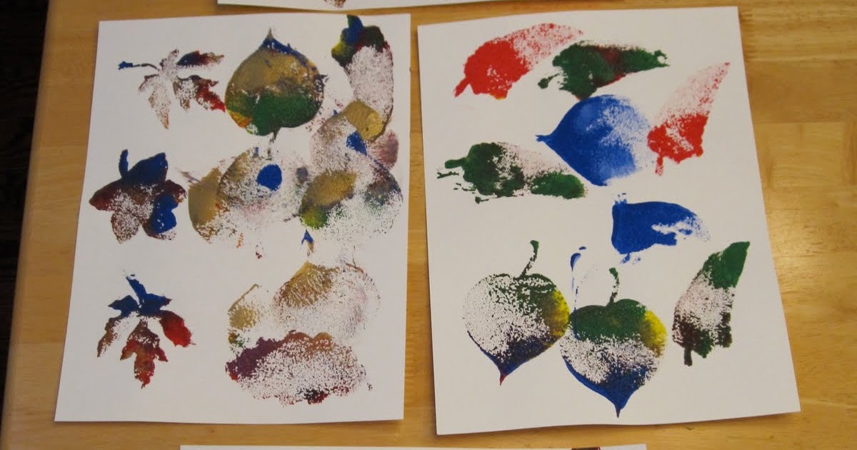 Toddler Approved! Leaf Sponge Stamping