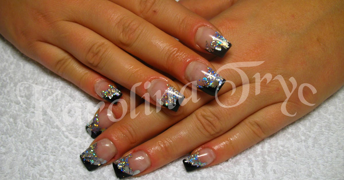 Beautiful Nail Art Rebalance uv gel black gel + silver glitter