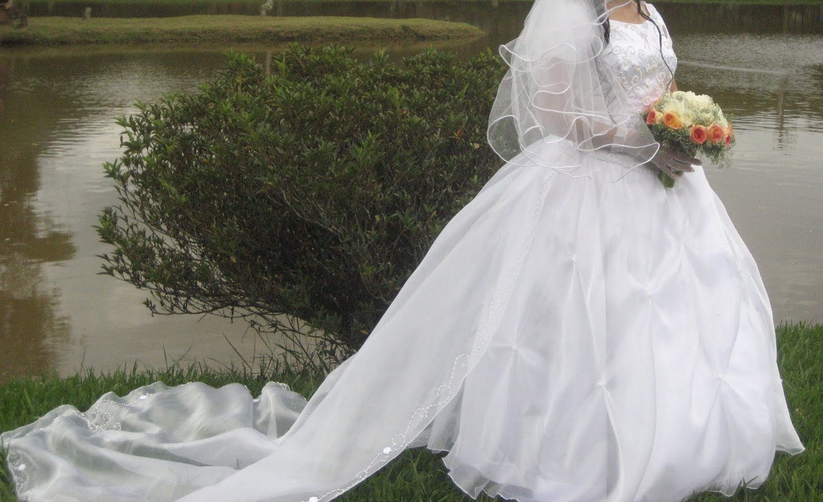 vestido de noiva voal