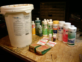 spa / pool chemicals -  you won't have to buy any of this stuff for years to come !!!