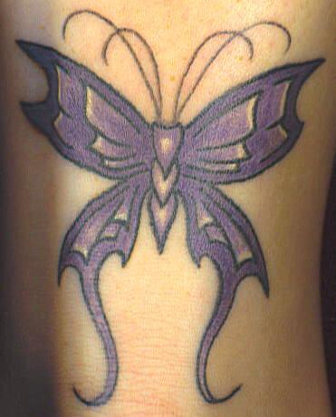 simple butterfly tattoo. colorful utterfly tattoo
