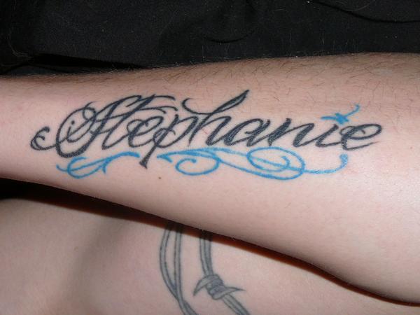 of different styles of name tattoos as well as lettering and calligraphy