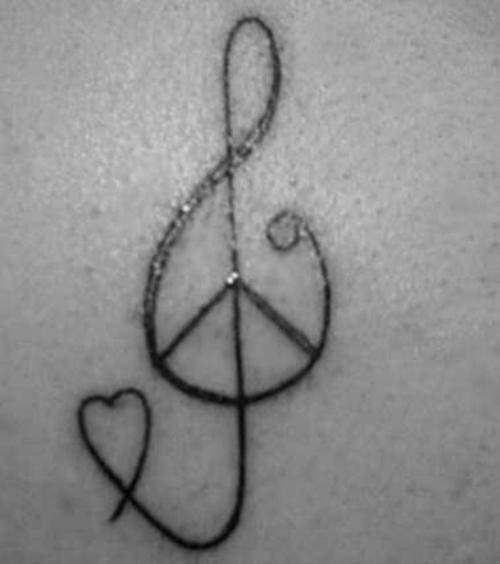 tattoos peace symbols leo heart tattoos