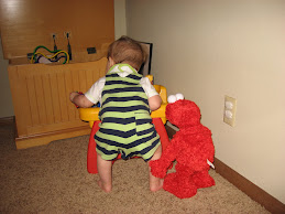 Playing with Elmo