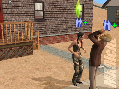 SIMS 2 characters chatting