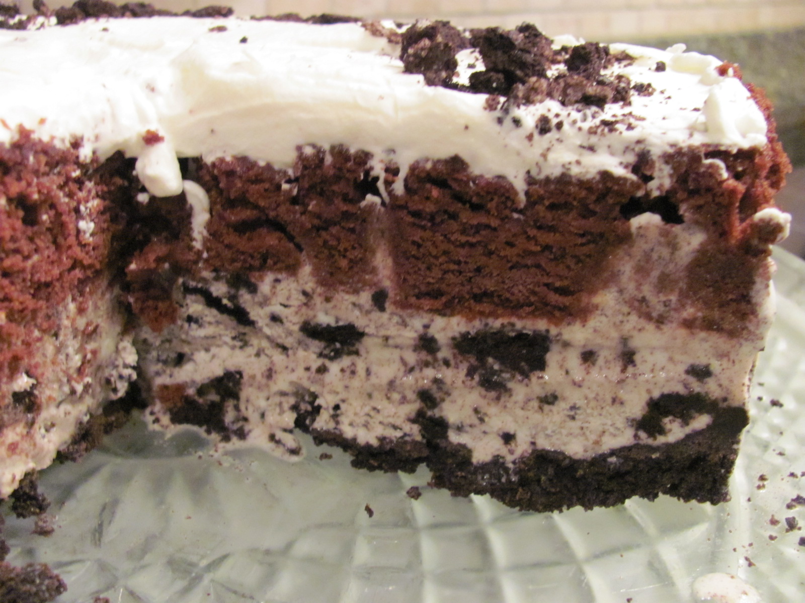 Uncanny Goodness. Time Saving Recipes Oreo Brownie Ice Cream Cake