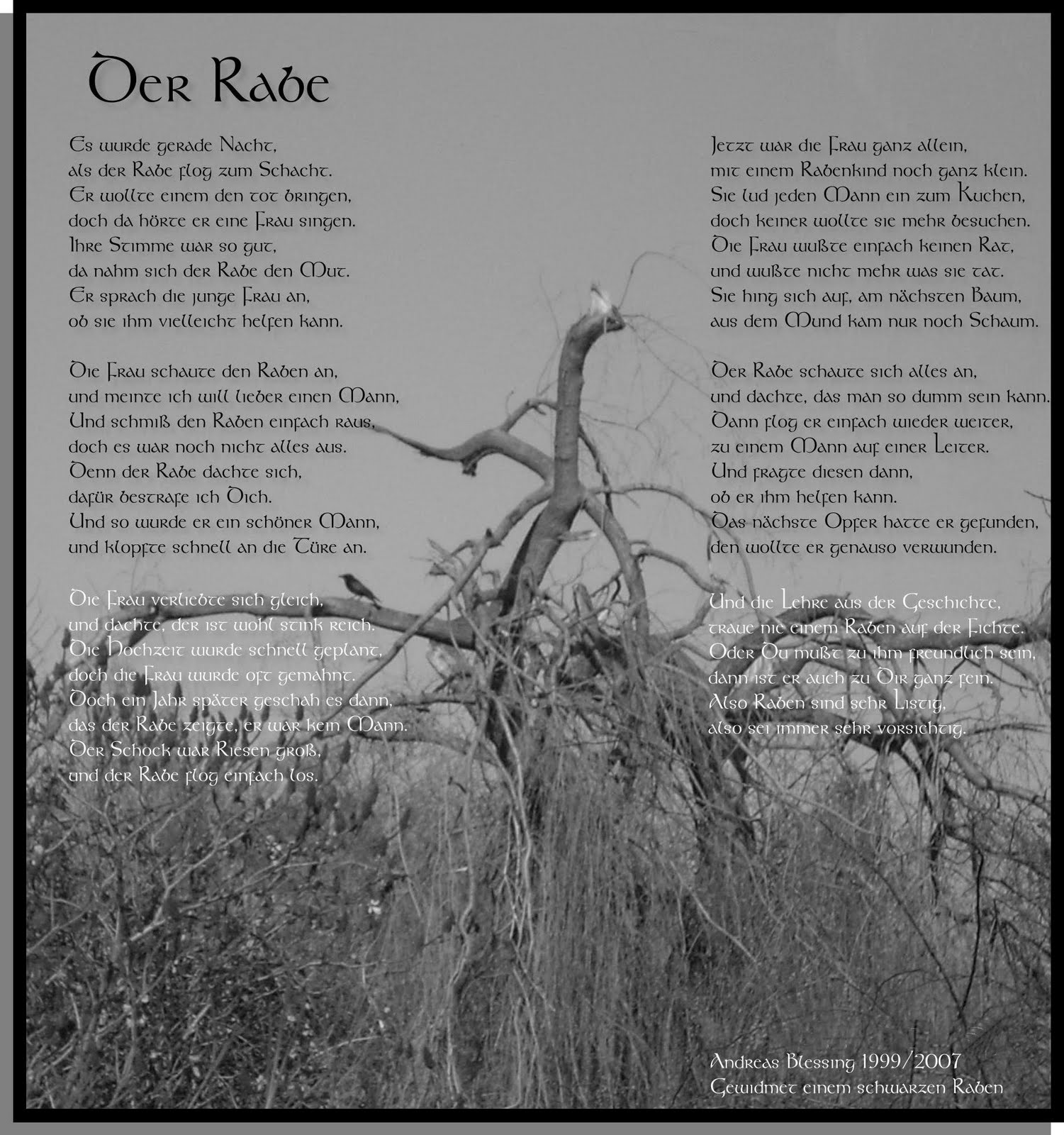 Meine Gedichte Blog Gedicht Der Rabe