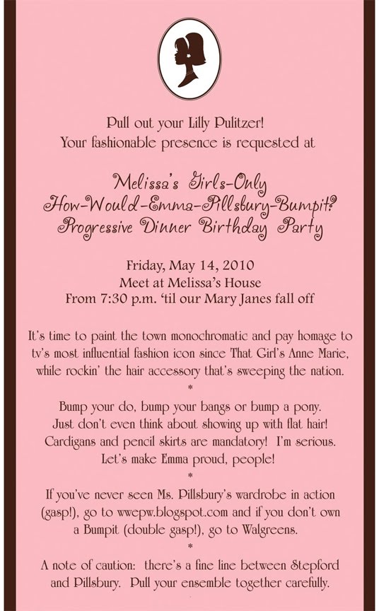 girls night out invitation. an entire girls night out