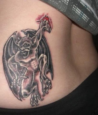 devil tattoo Lower Back Gargoyle or Devil Tattoos