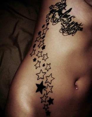 star tattoos side body