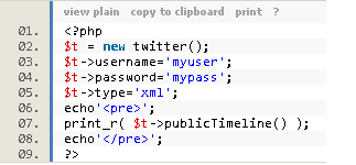 PHP Twitter