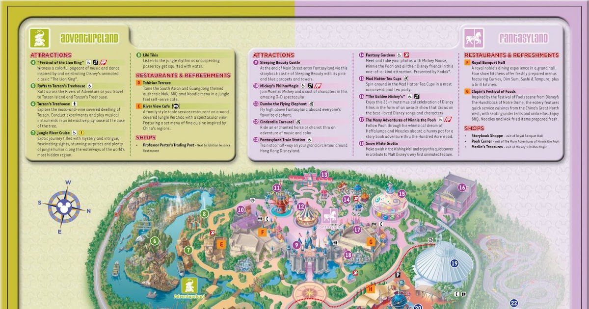 Hong Kong Disneyland map