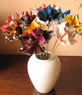 recycled paper flowers