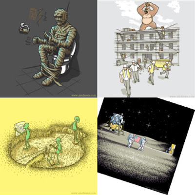 Las ingeniosas ilustraciones de Aled Lewis