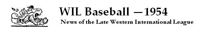 WIL Baseball — 1954