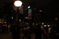 Hong Kong at night/laser show