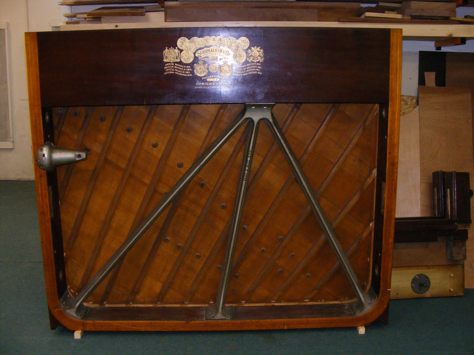 upright piano schomaker soundboard 1903 hess began philadelphia recently built very