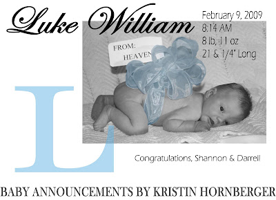 baby announcement email